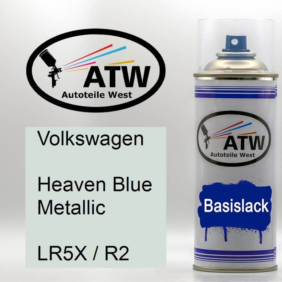 Volkswagen, Heaven Blue Metallic, LR5X / R2: 400ml Sprühdose, von ATW Autoteile West.